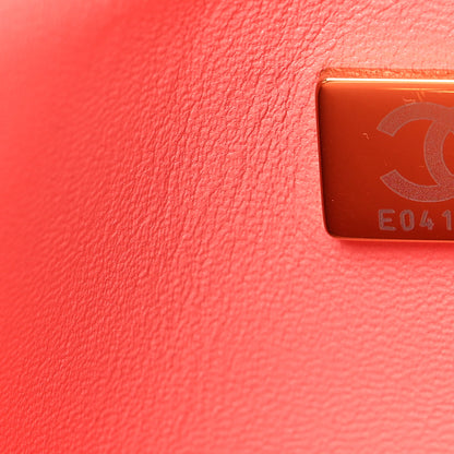 Chanel Lambskin Quilted Medium Boy Flap Coral 7 of 10