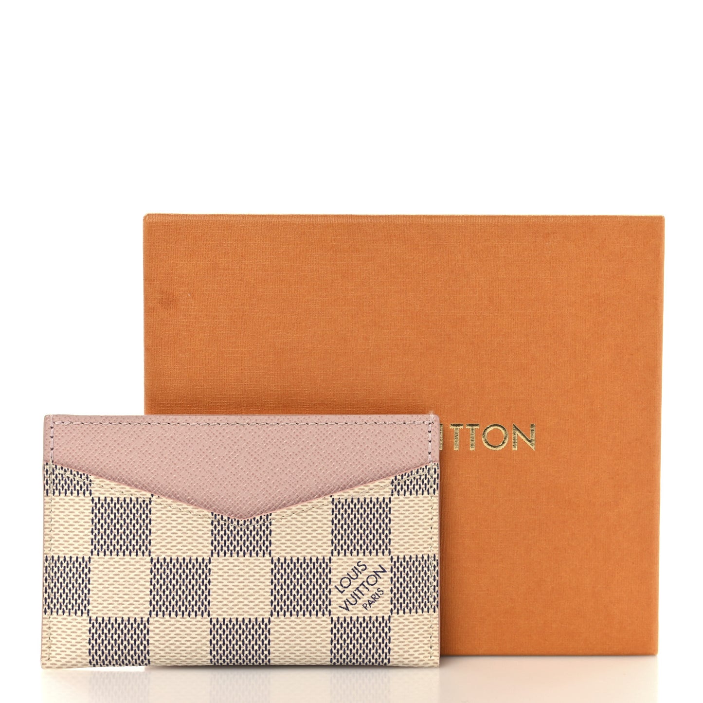 Damier Azur Daily Card Holder Rose Ballerine