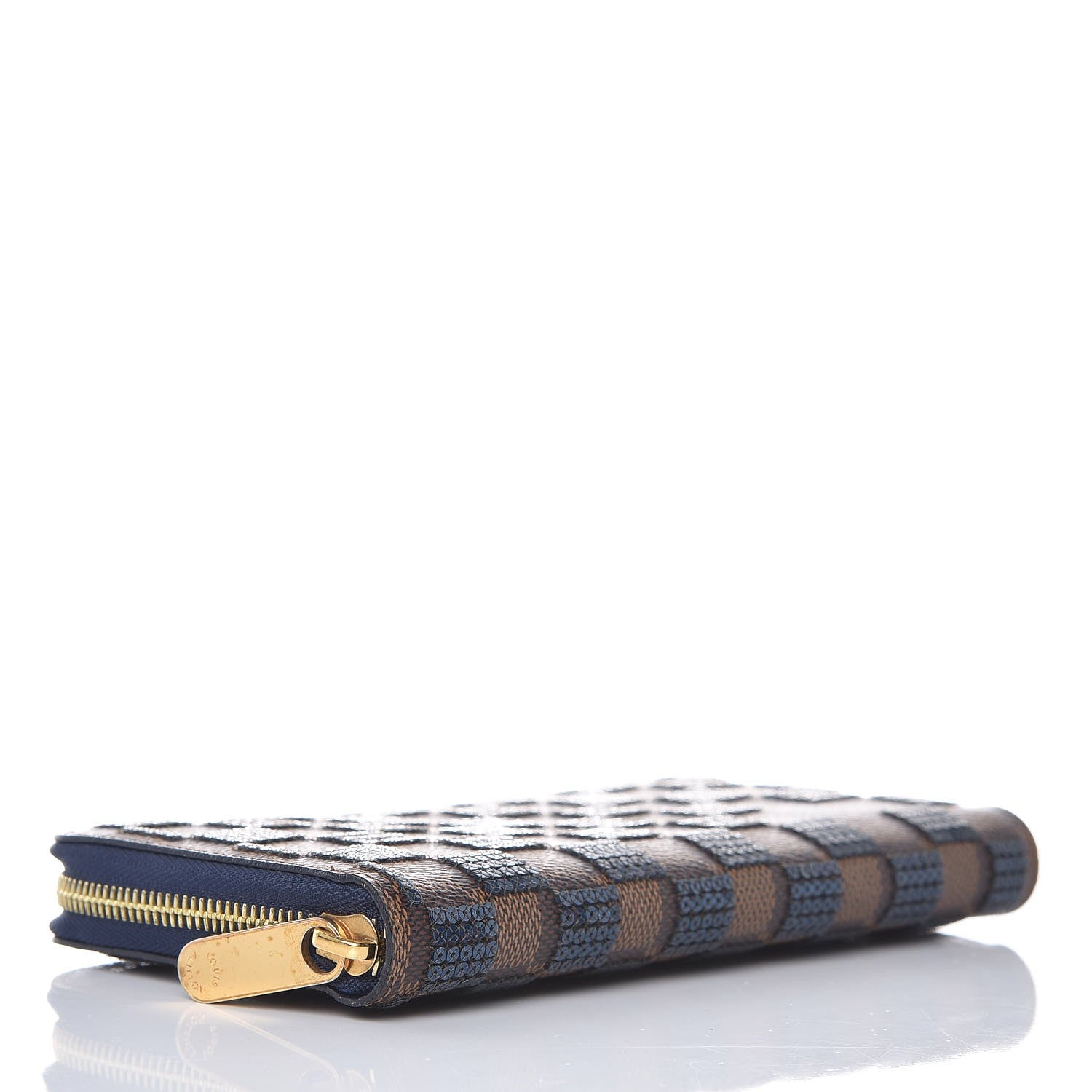 Louis Vuitton Damier Paillettes Zippy Wallet Blue 5 of 9