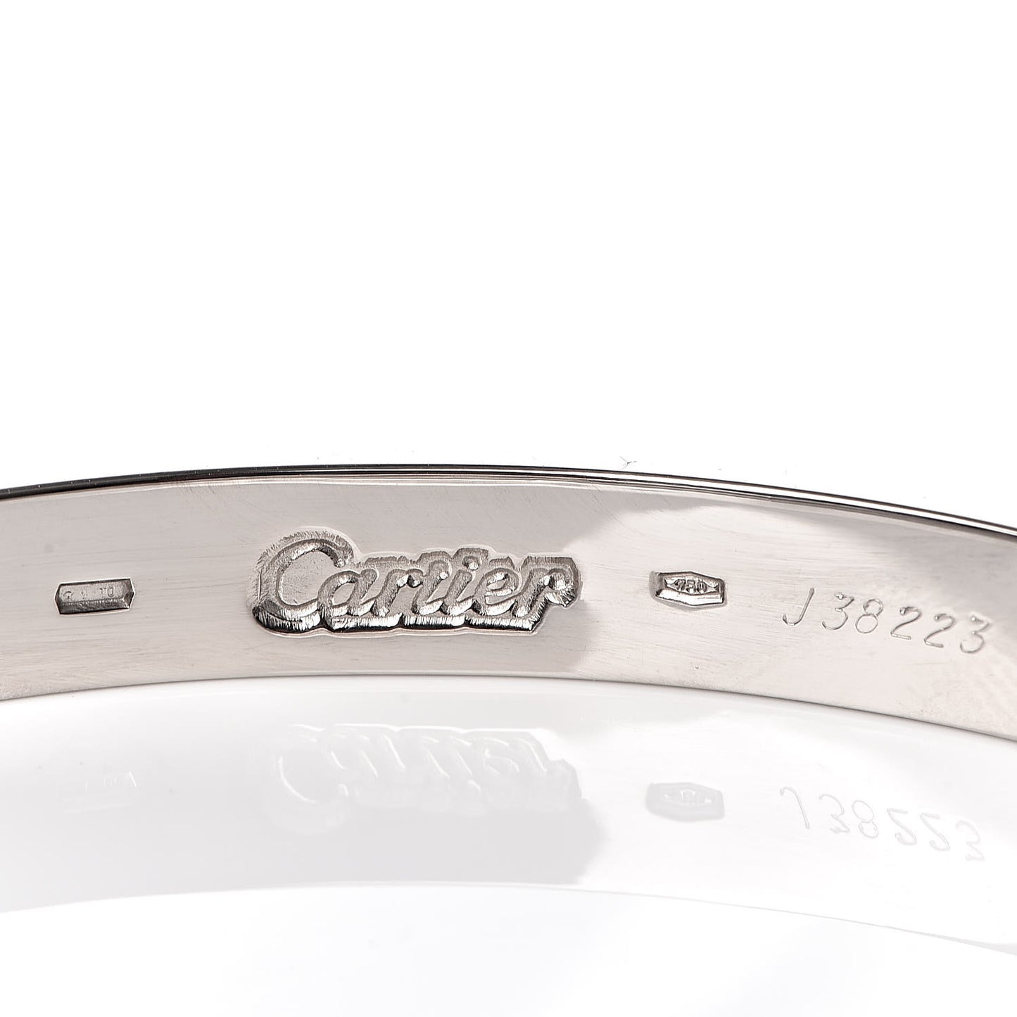18K White Gold LOVE Bracelet 16