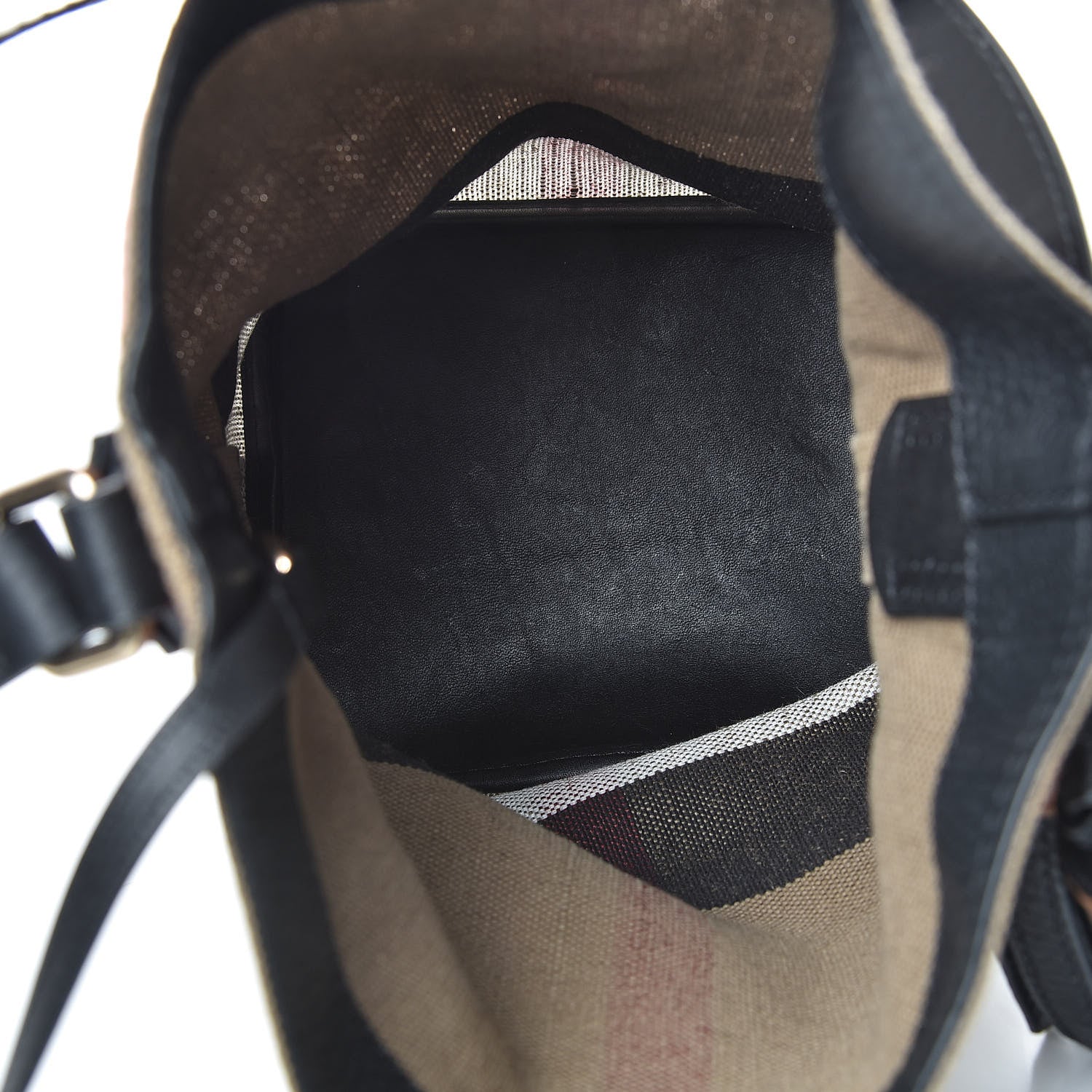 Burberry Canvas Mega Check Mini Ashby Tassel Crossbody Black 6 of 11