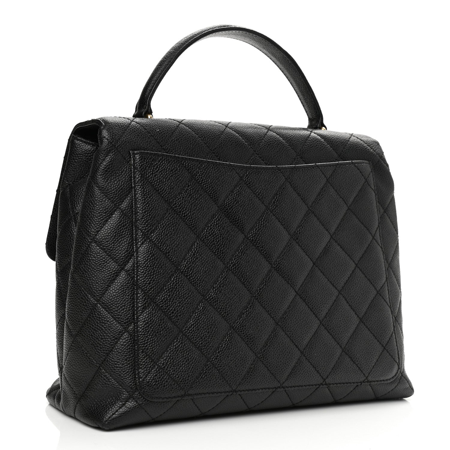 Chanel Caviar Quilted Jumbo Kelly Flap Black 3 of 8