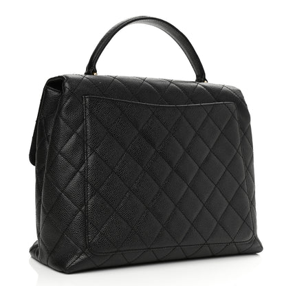 Chanel Caviar Quilted Jumbo Kelly Flap Black 3 of 8