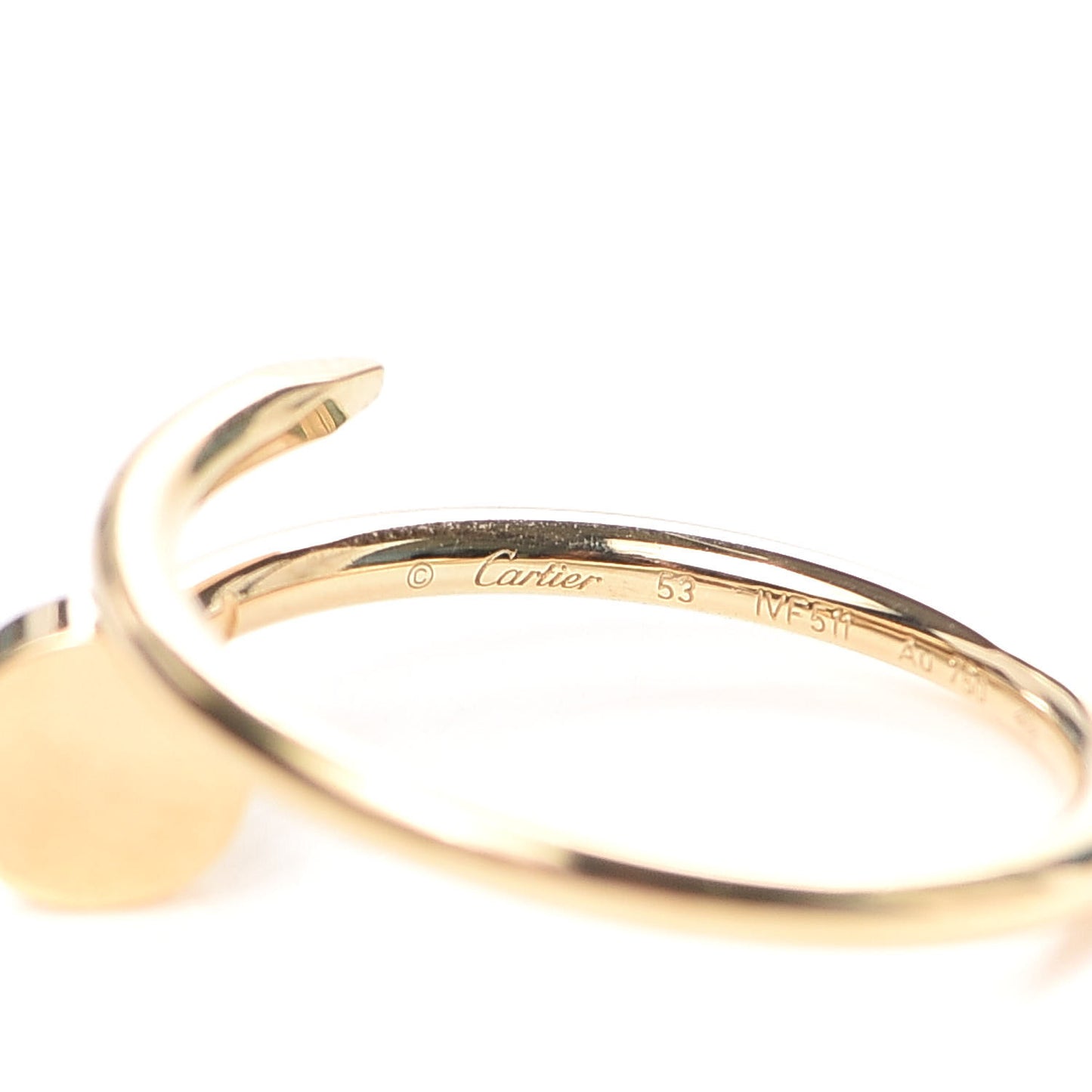 18K Yellow Gold Small Juste Un Clou Ring 53 6.5