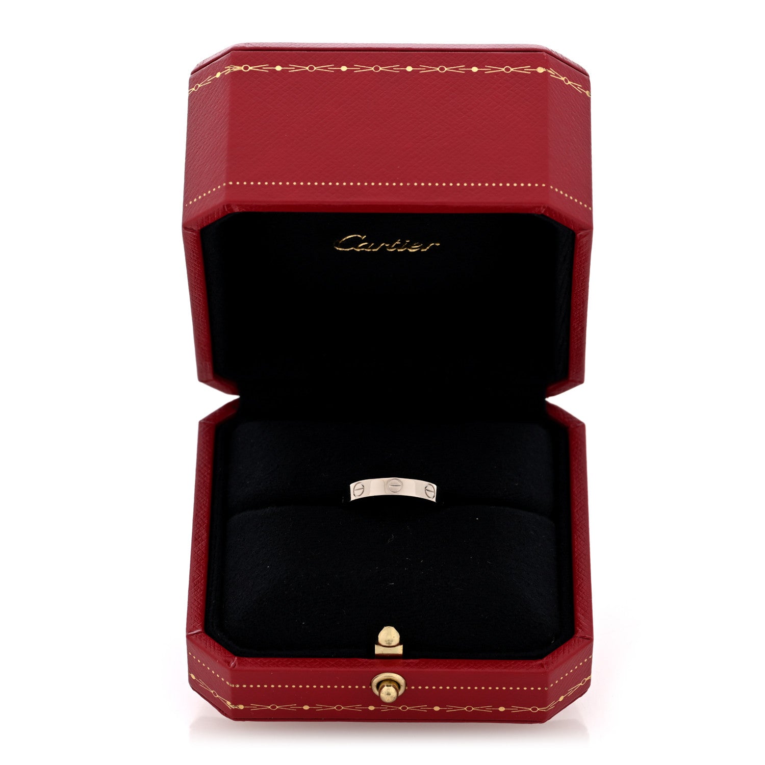Cartier 18K White Gold 3.5mm LOVE Wedding Band Ring 53 6.5 5 of 5