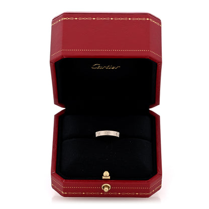 Cartier 18K White Gold 3.5mm LOVE Wedding Band Ring 53 6.5 5 of 5