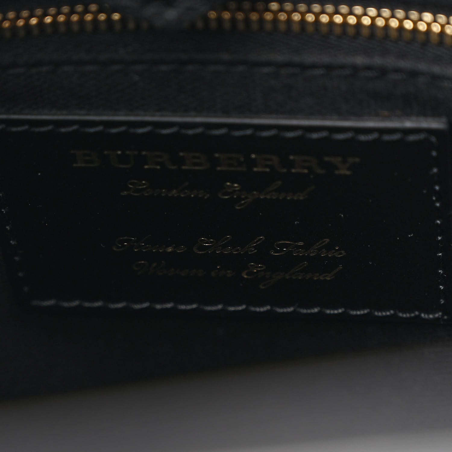 Burberry Derby Calfskin House Check Medium Banner Tote Black 7 of 11