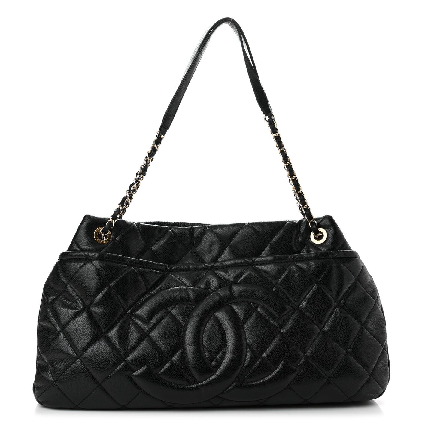 Caviar Quilted Timeless CC Soft Tote Black