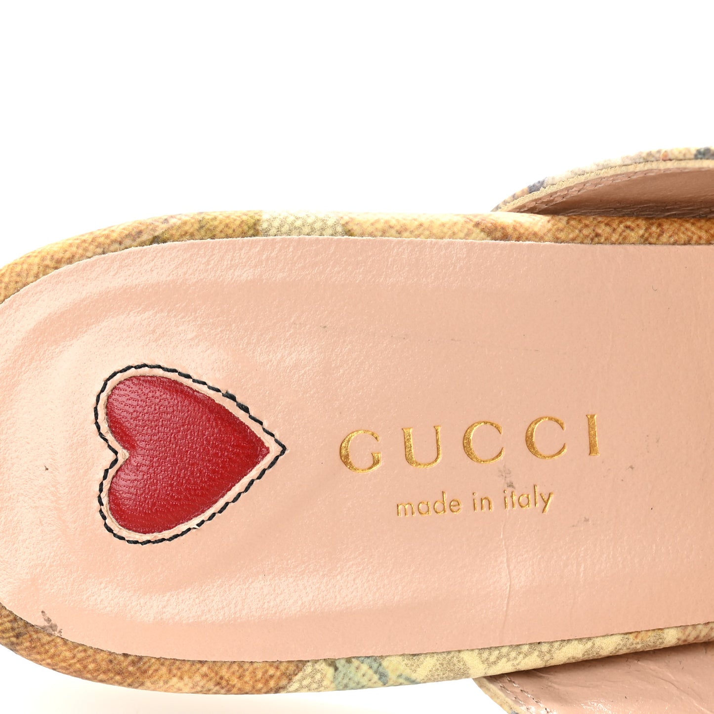 GG Supreme Monogram Malaga Kid Water Flora Womens Princetown Slippers 36.5 Beige White Multicolor Mystic White