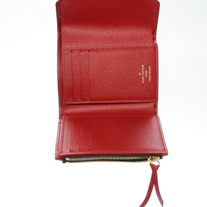 Louis Vuitton Damier Ebene Victorine Wallet Red 5 of 6