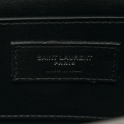 Saint Laurent Metallic Calfskin Manhattan Chain Clutch Metal Argento 6 of 9
