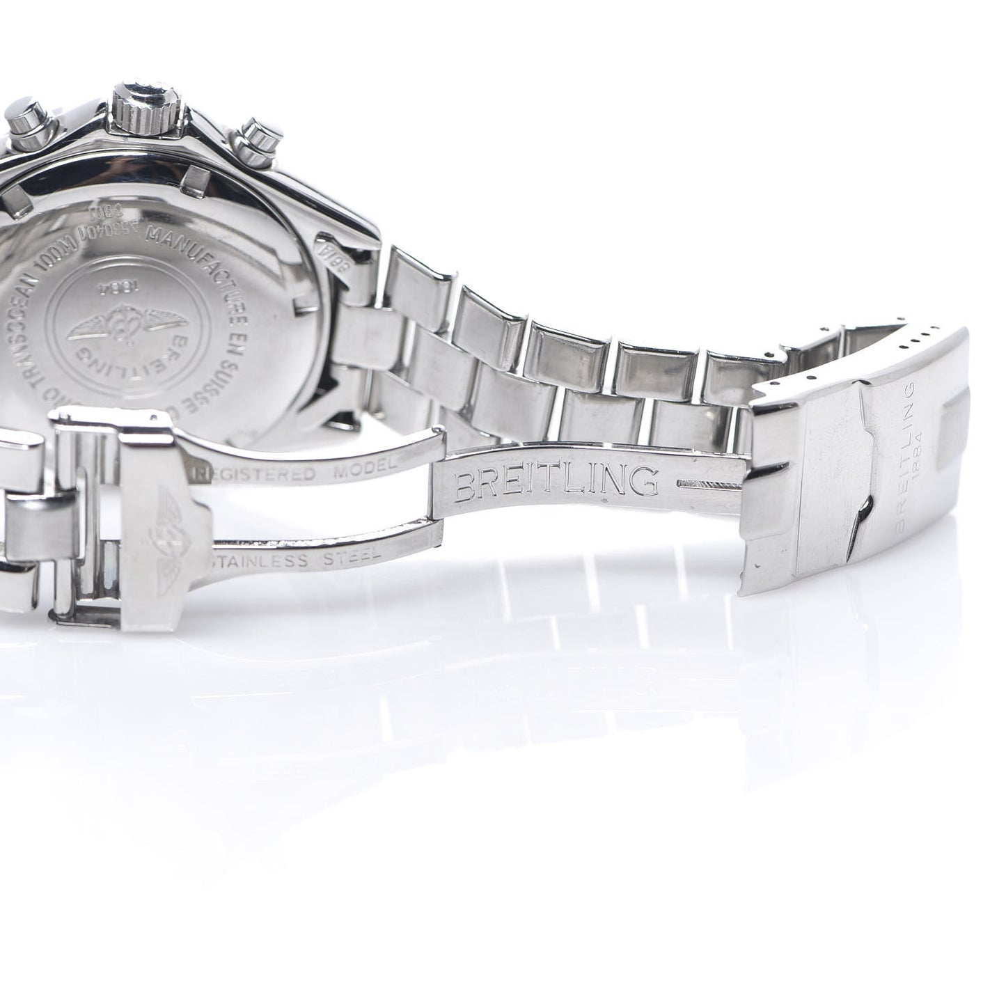Stainless Steel 40mm Transocean Chronograph Quartz Watch A53040.1