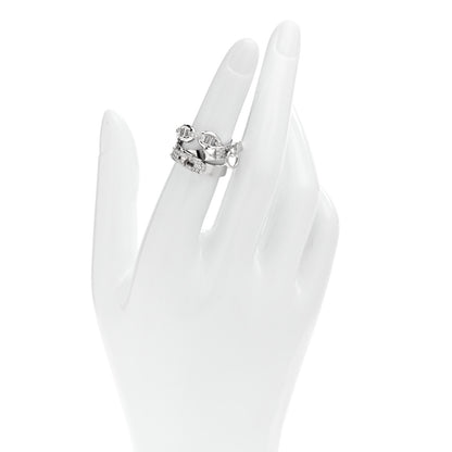 Hermes 18K White Gold Diamond GM Alchimie Ring 50 5.25 2 of 5