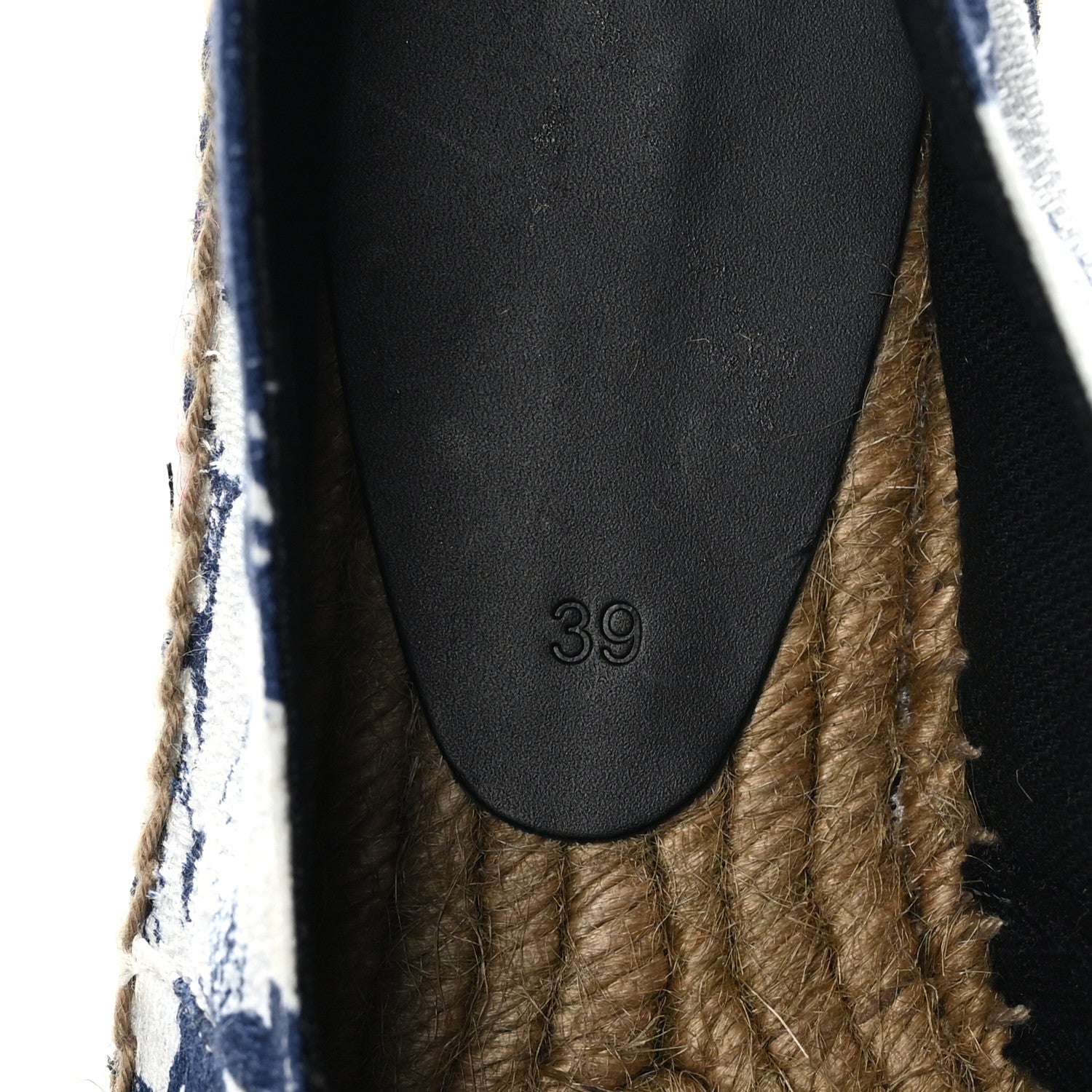Saint Laurent Hawaiian Print Canvas Espadrilles 39 Bianco Blue Black 7 of 7