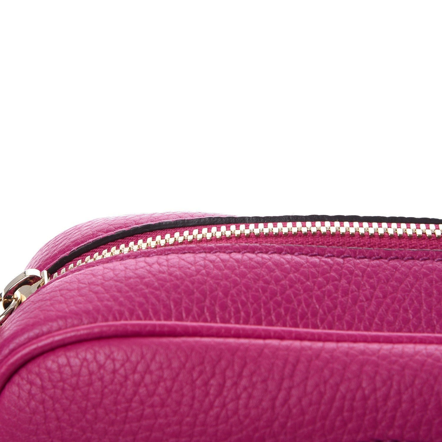 Gucci Pebbled Calfskin Small Soho Disco Bag Bright Bougainvillea 8 of 8