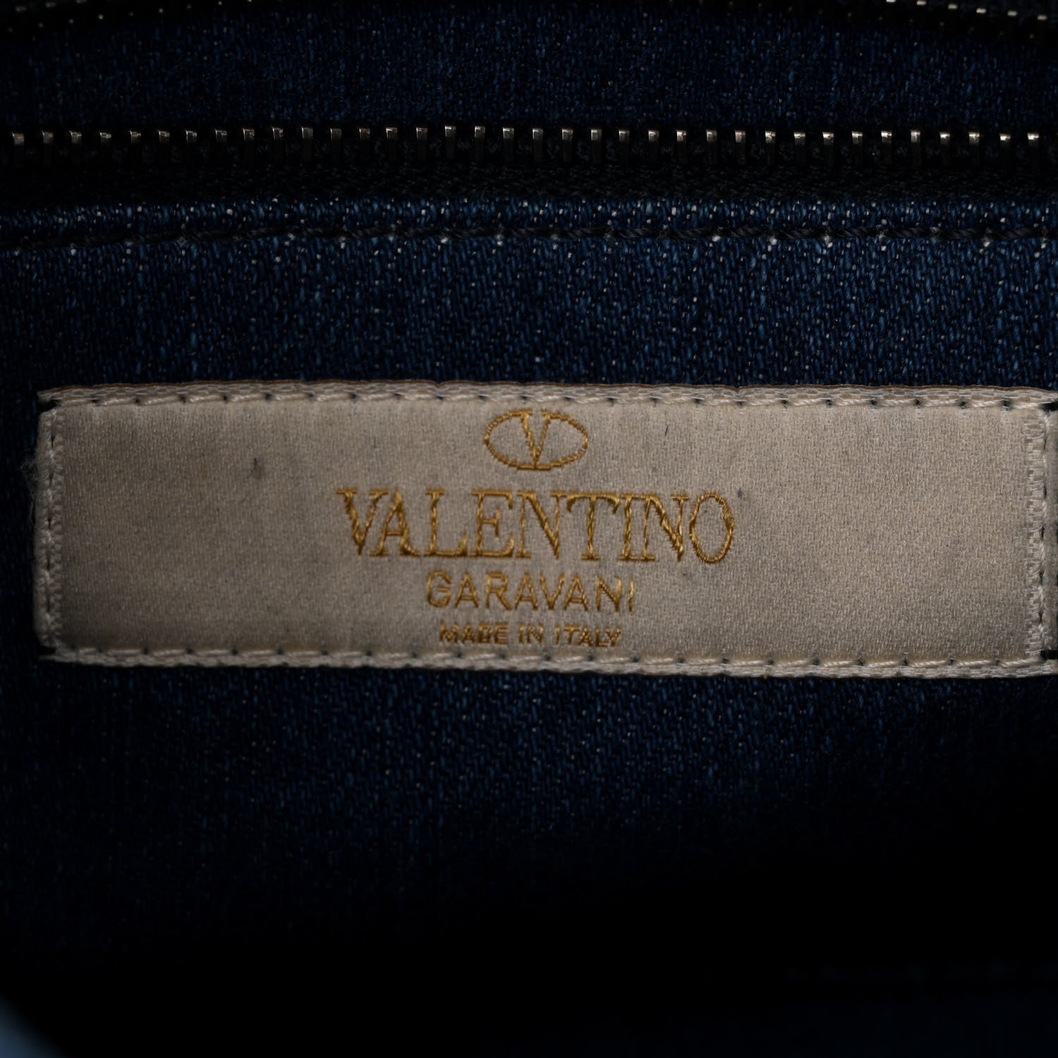 Valentino Garavani Denim Guitar Strap Rockstud Rolling Shoulder Flap Messenger Bag 11 of 21