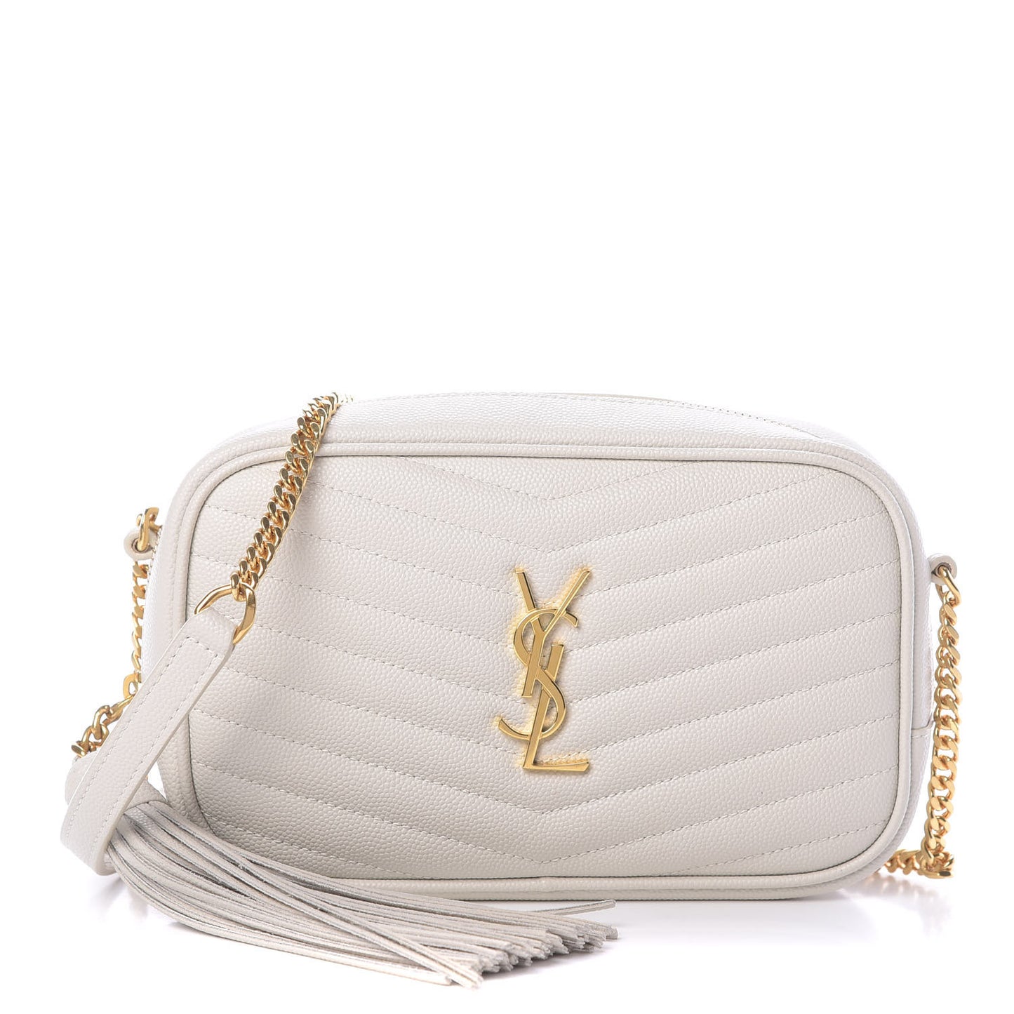 Grain De Poudre Matelasse Monogram Mini Lou Camera Bag Crema Soft