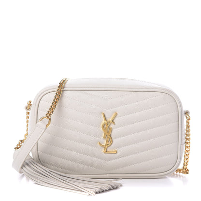Saint Laurent Grain De Poudre Matelasse Monogram Mini Lou Camera Bag Crema Soft 1 of 11