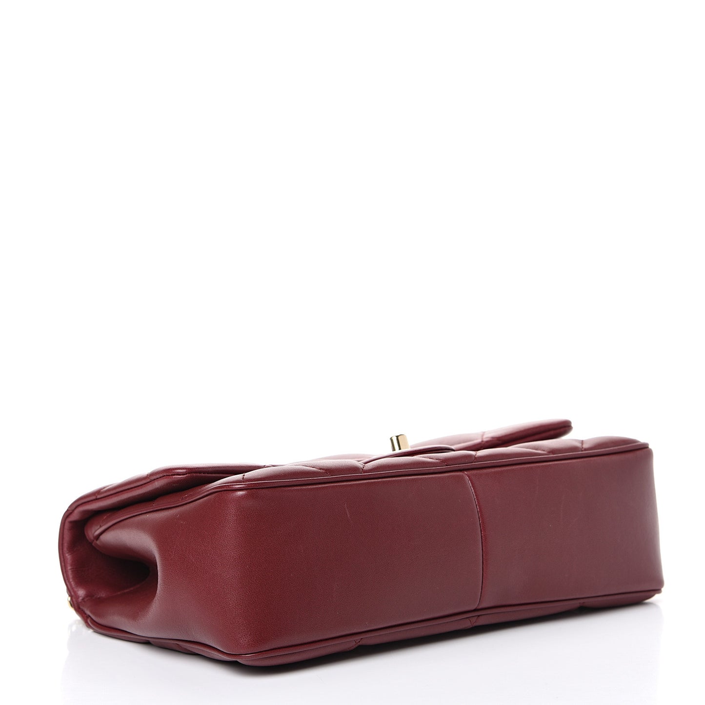 Lambskin Quilted Easy Carry Flap Burgundy