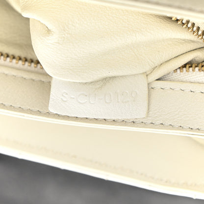 Celine Calfskin Quilted Medium C Bag Black White 9 of 12