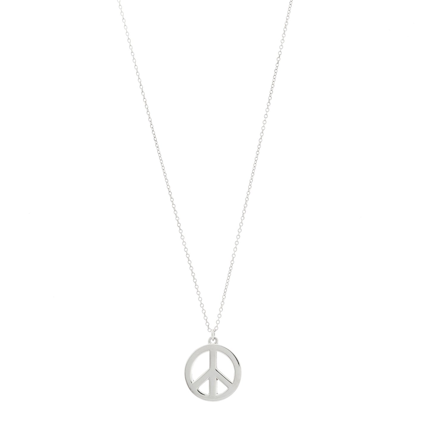 Sterling Silver Peace Pendant Necklace