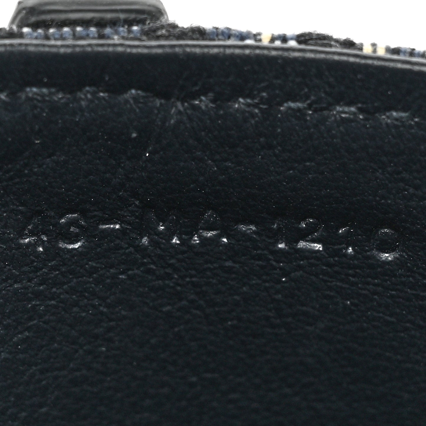 Oblique Nano Saddle Chain Pouch Blue