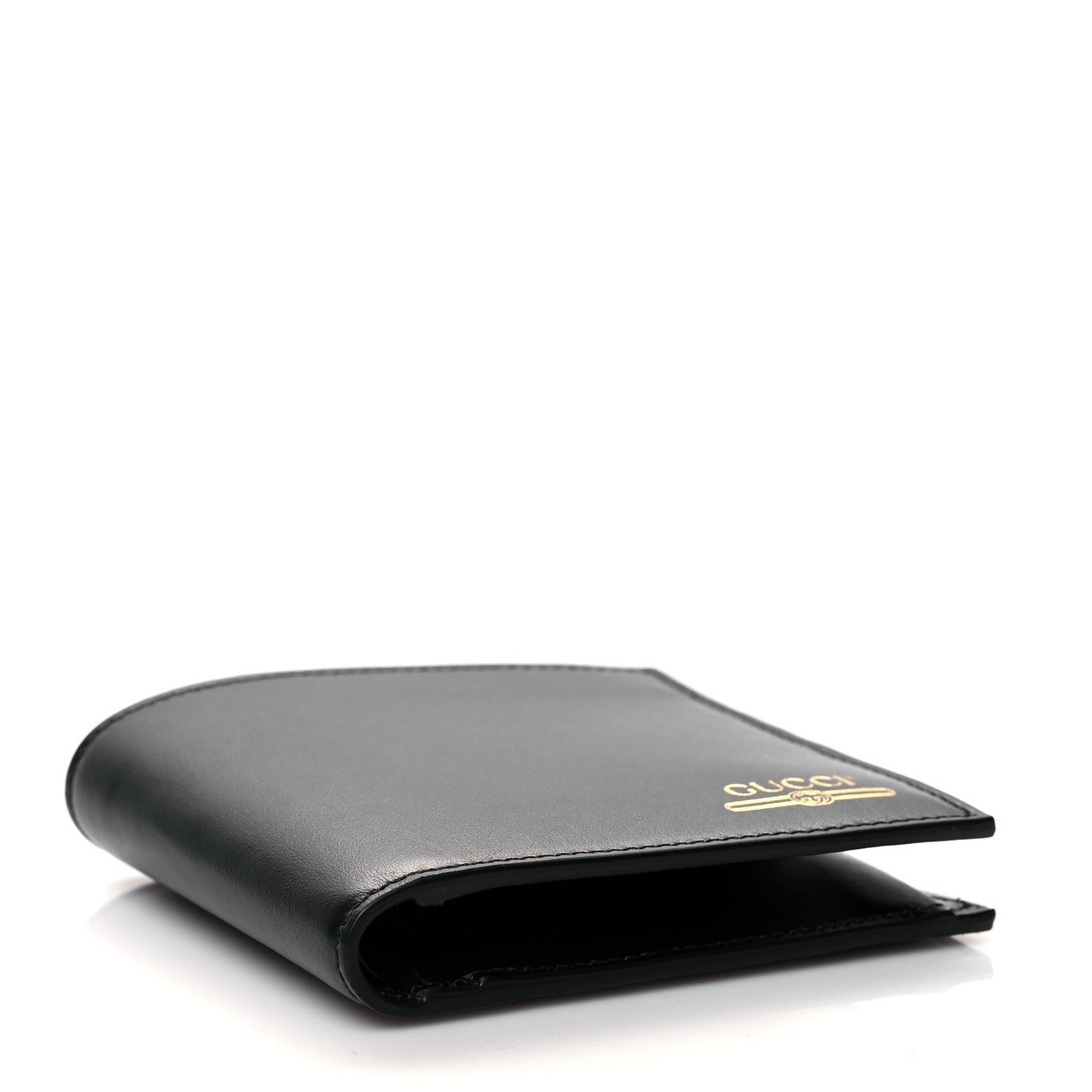 Gucci Plutone Calfskin Logo Bi-Fold Wallet Black 4 of 8