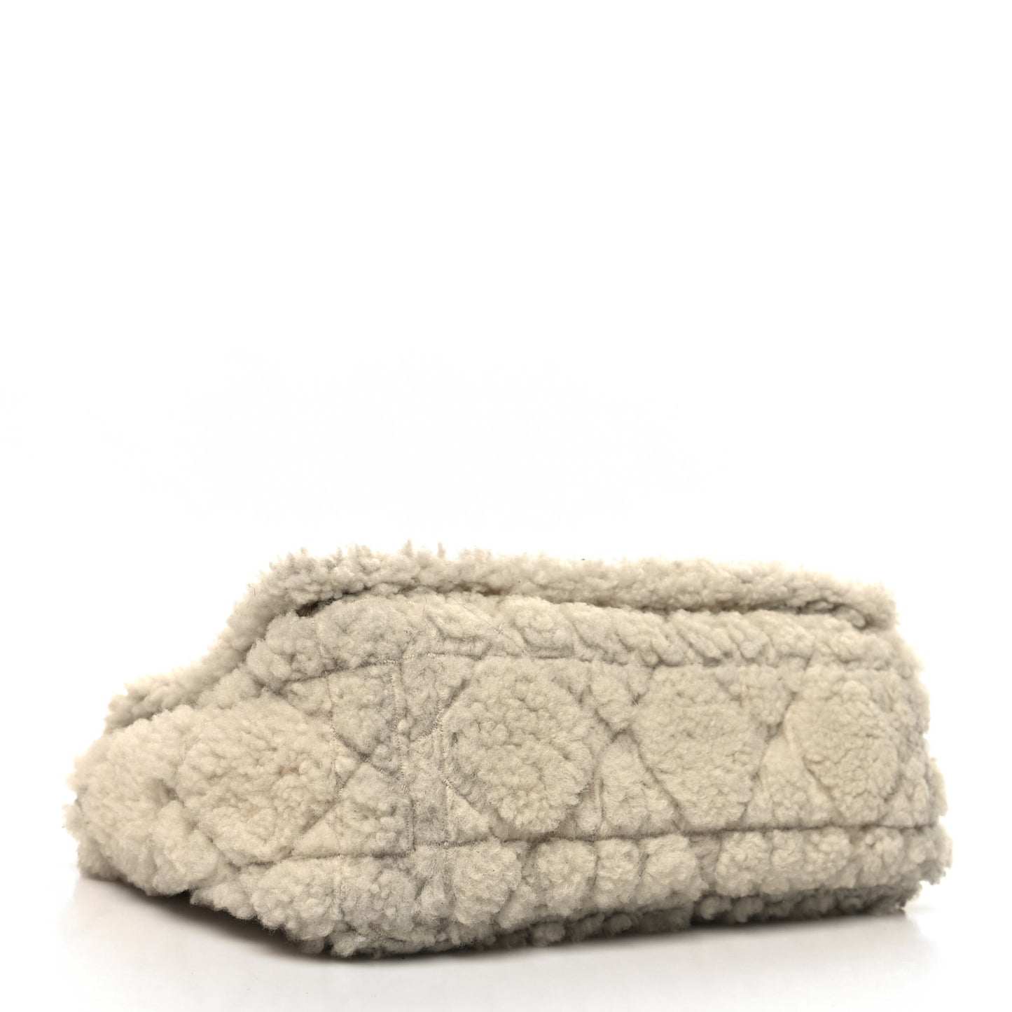 Shearling Cannage Medium Caro Bag Natural
