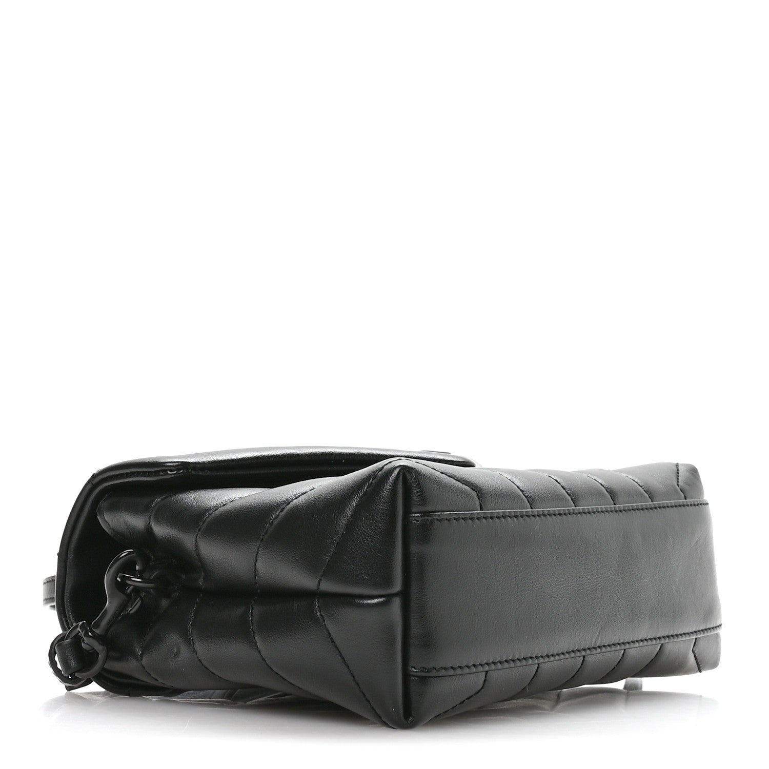 Saint Laurent Calfskin Y Quilted Monogram Monochrome Toy Loulou Crossbody Bag Black 4 of 11