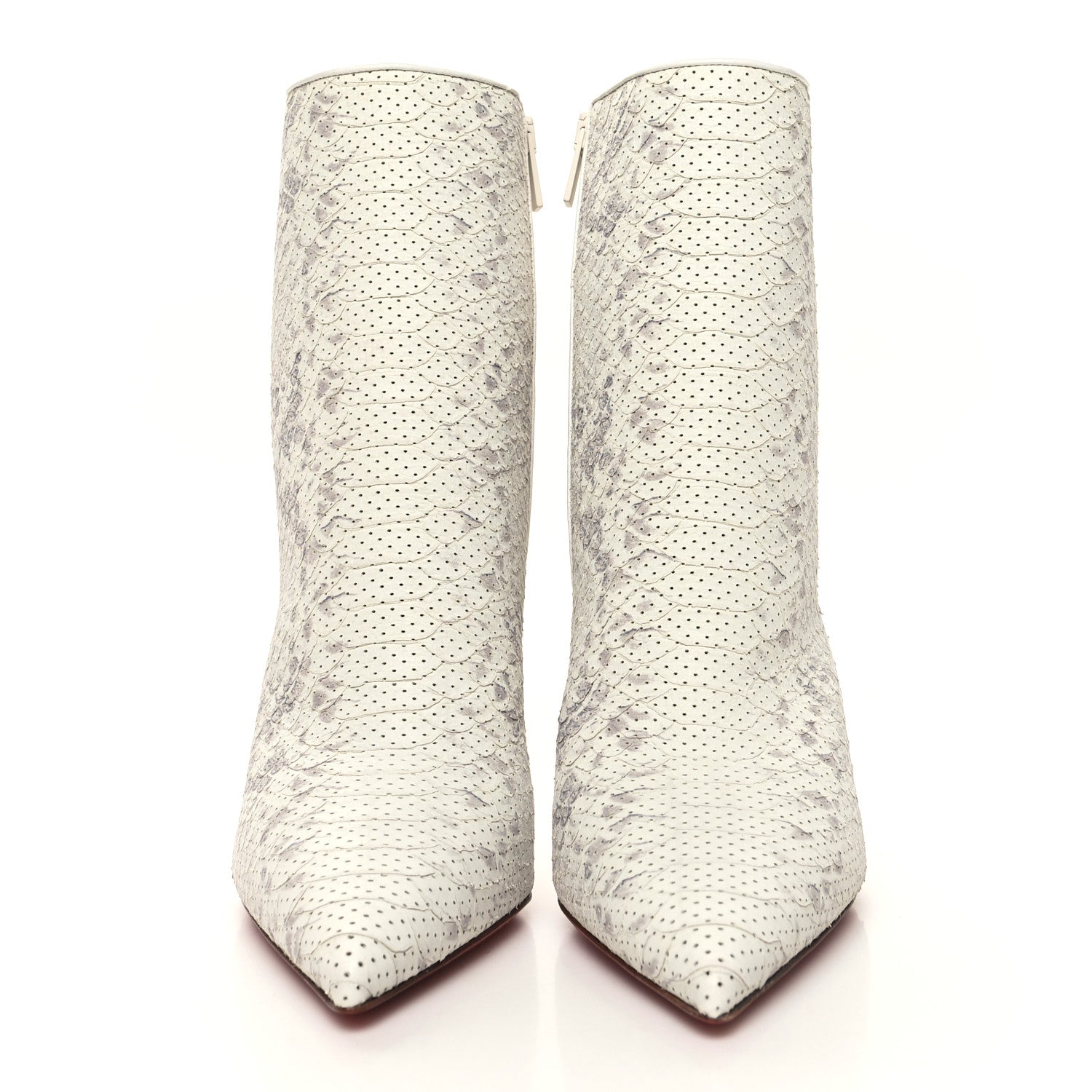 Christian Louboutin Calfskin Perforated So Kate Booty 100 Ankle Boots 40 Roccia 2 of 7
