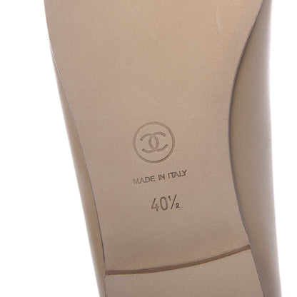 Chanel Lambskin Cap Toe CC Ballerina Flats 40.5 Beige 8 of 10