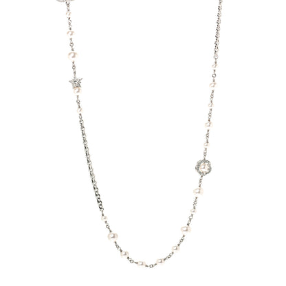 Chanel Pearl CC Star Long Necklace Silver 1 of 4