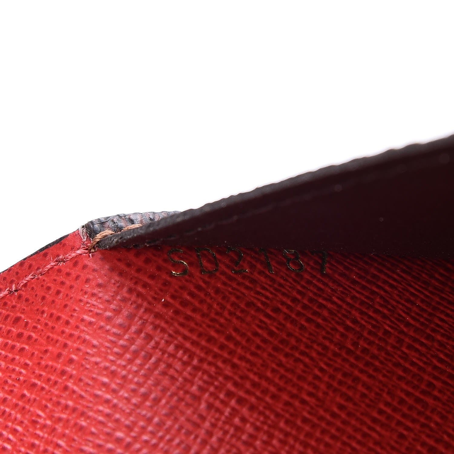 Louis Vuitton Damier Ebene Josephine Wallet Red 7 of 7