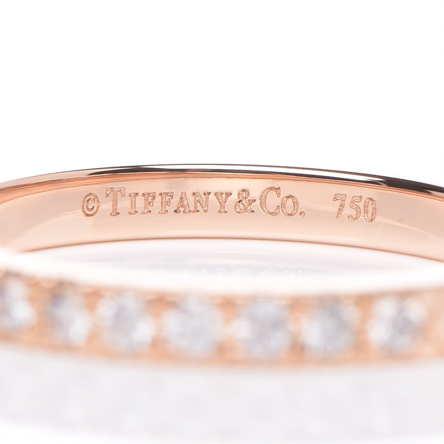 18K Rose Gold Diamond Novo Half Circle Band Ring 48 4.5