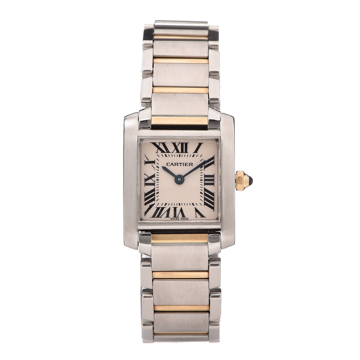 Cartier Stainless Steel 18K Yellow Gold 20mm Tank Francaise Quartz Watch 1 of 10