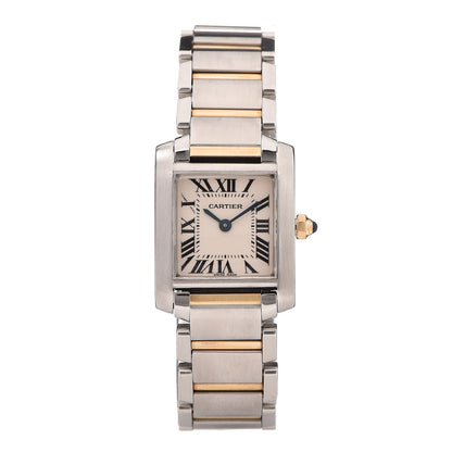 Cartier Stainless Steel 18K Yellow Gold 20mm Tank Francaise Quartz Watch 1 of 10