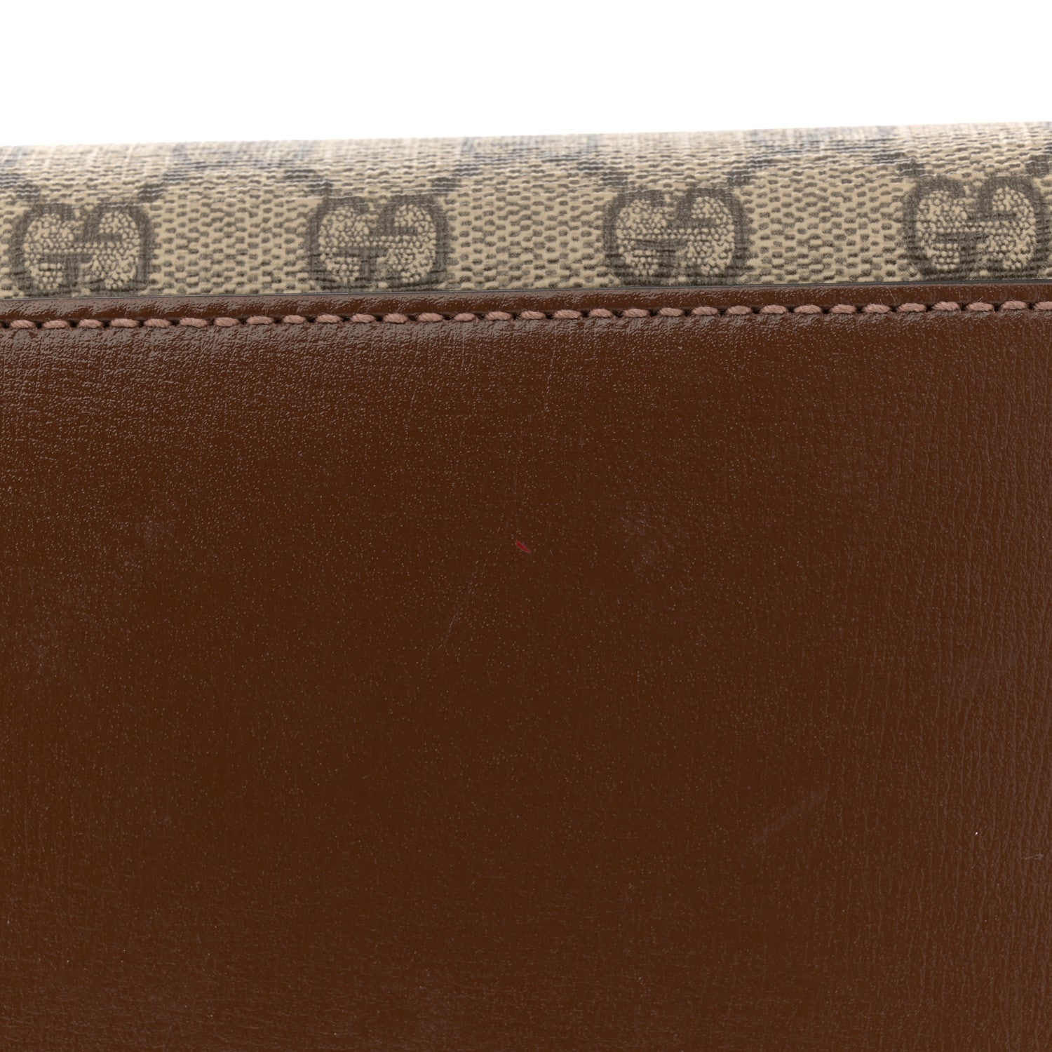 Gucci GG Supreme Monogram Azalea Calfskin Small Retro Interlocking G Tote Bag Beige Ebony Brown Sugar 15 of 15