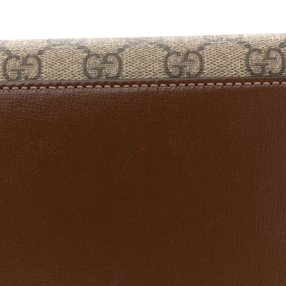 Gucci GG Supreme Monogram Azalea Calfskin Small Retro Interlocking G Tote Bag Beige Ebony Brown Sugar 15 of 15