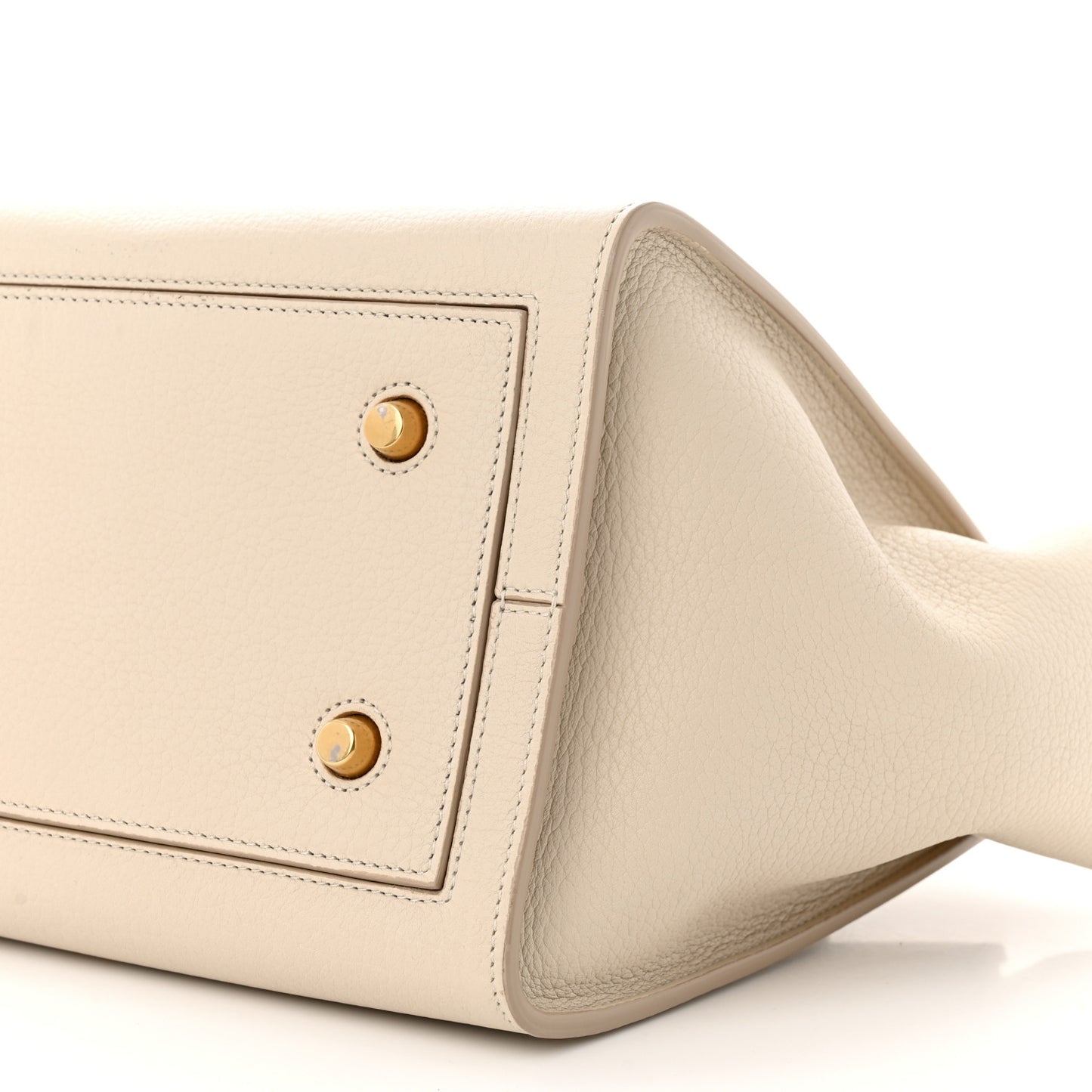 Crisped Calfskin Mini Tie Knot Tote Chalk