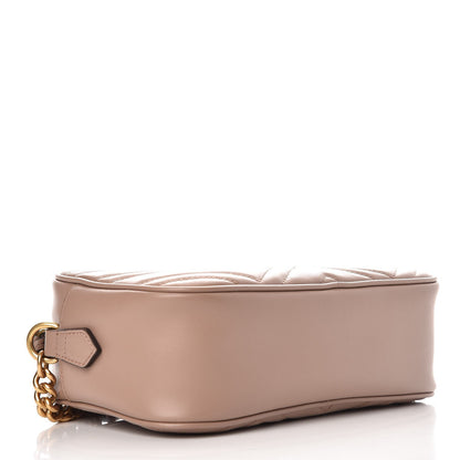 Gucci Calfskin Matelasse Small GG Marmont Chain Shoulder Bag Porcelain Rose 4 of 7