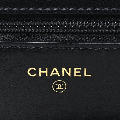 Chanel Lambskin Quilted Chanel 19 Wallet On Chain WOC Black 6 of 11