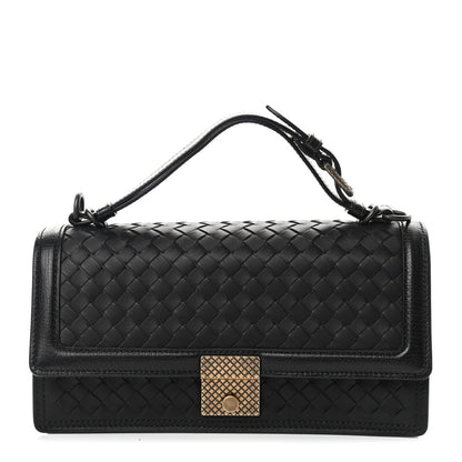 Bottega Veneta Nappa Intrecciato Top Handle Bag Black 1 of 9
