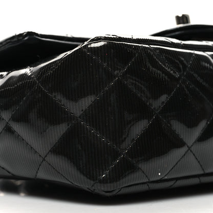 Chanel Striated Patent Quilted Mini Rectangular Flap Black 9 of 10