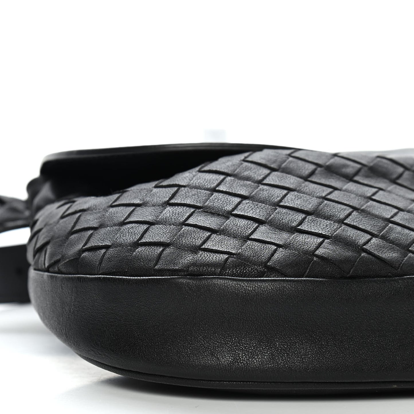 Nappa Intrecciato Belt Bag Black