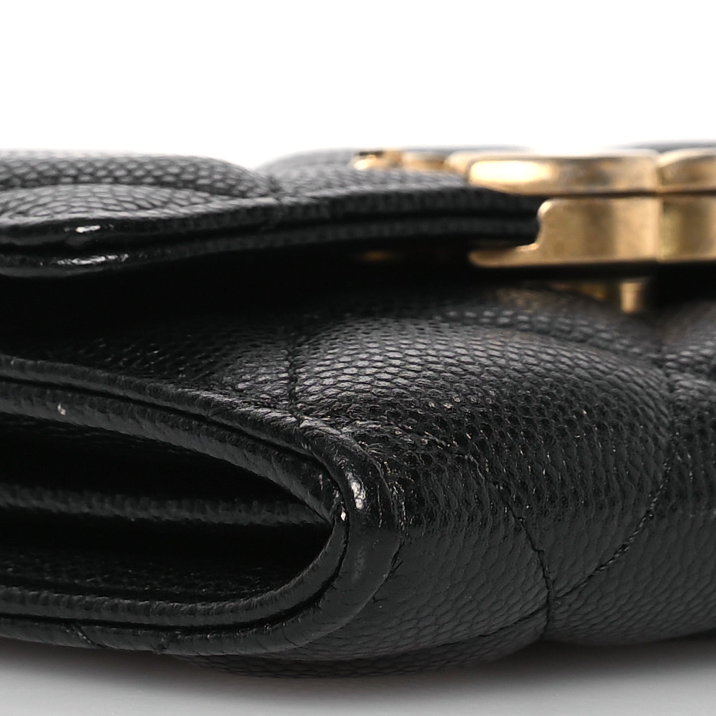 Caviar Quilted Mini Bracelet On Chain Wallet On Chain WOC Black