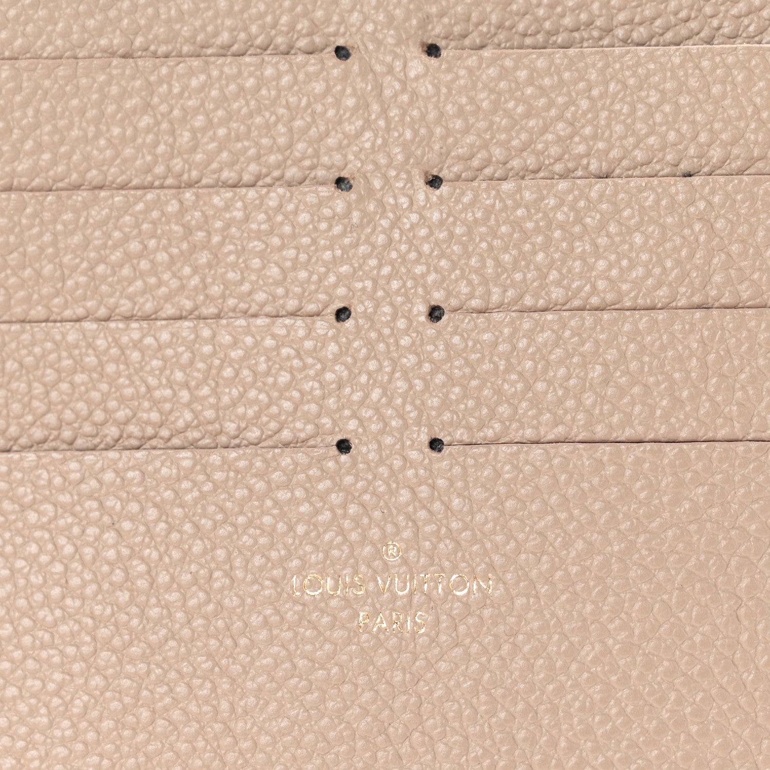 Louis Vuitton Calfskin Felicie Chain Wallet Card Holder Insert Tourterelle 6 of 6