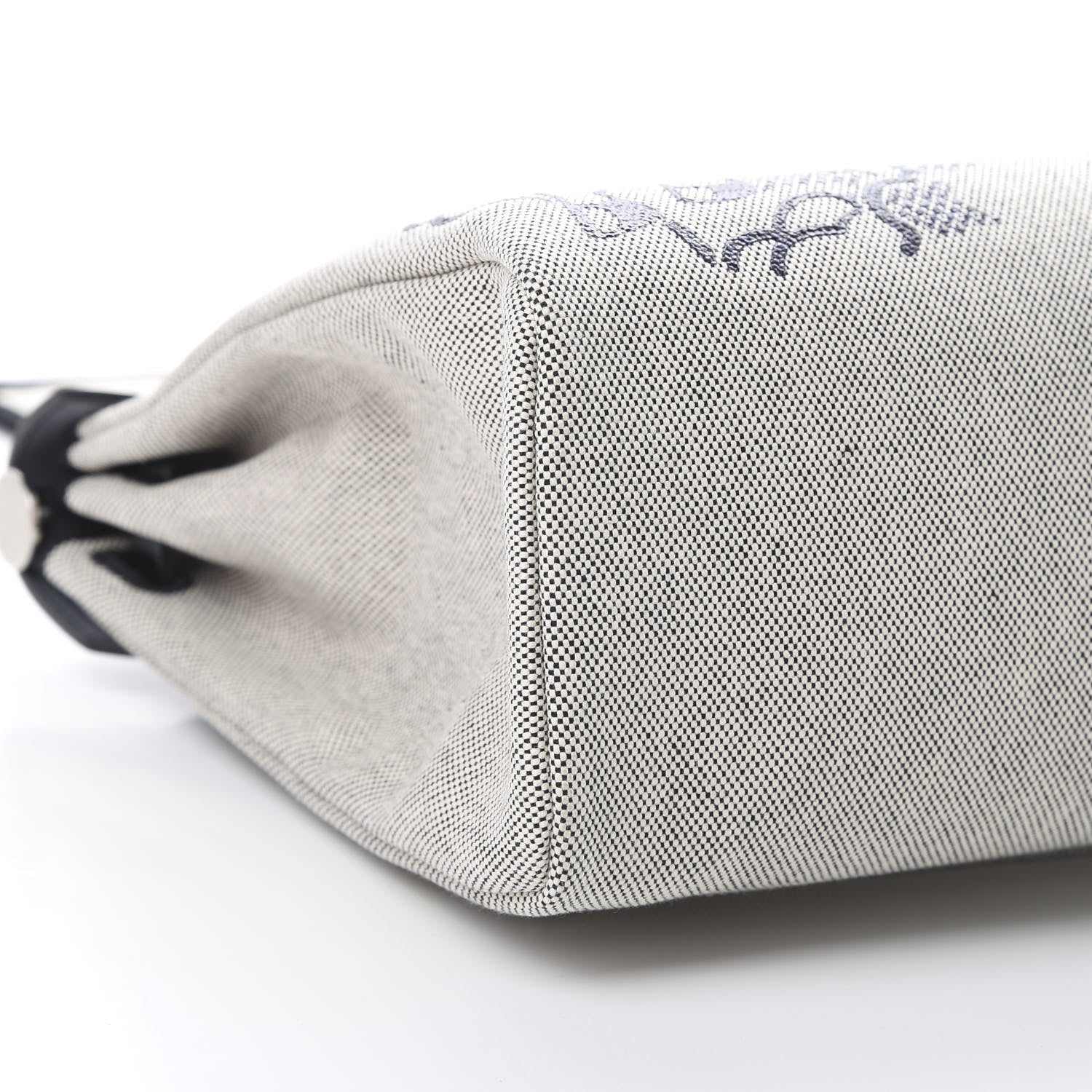 Hermes Vache Hunter Toile H Pegase Pop Herbag Zip Retourne 31 PM Bleu Indigo Ecru Black 9 of 12