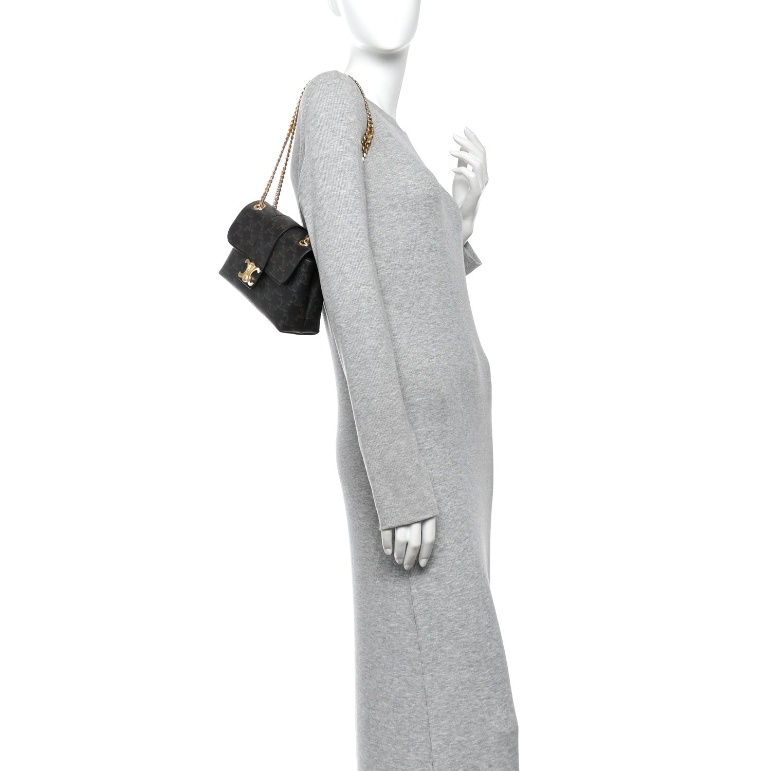 Celine Triomphe Canvas Teen Victoire  Tan 2 of 10