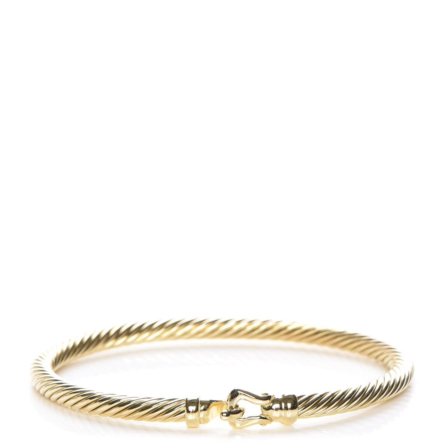 18K Yellow Gold 4mm Cable Buckle Bracelet