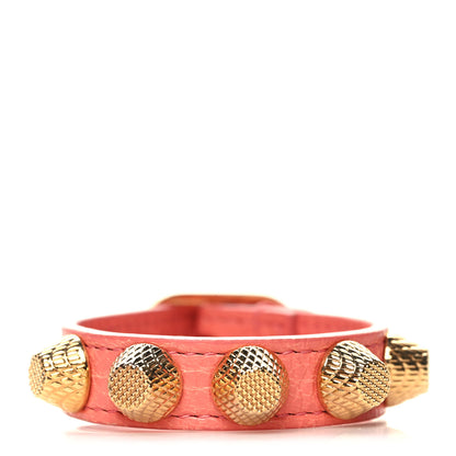 Balenciaga Agneau Giant 12 Gold Hardware Stud Bracelet Pink 1 of 4